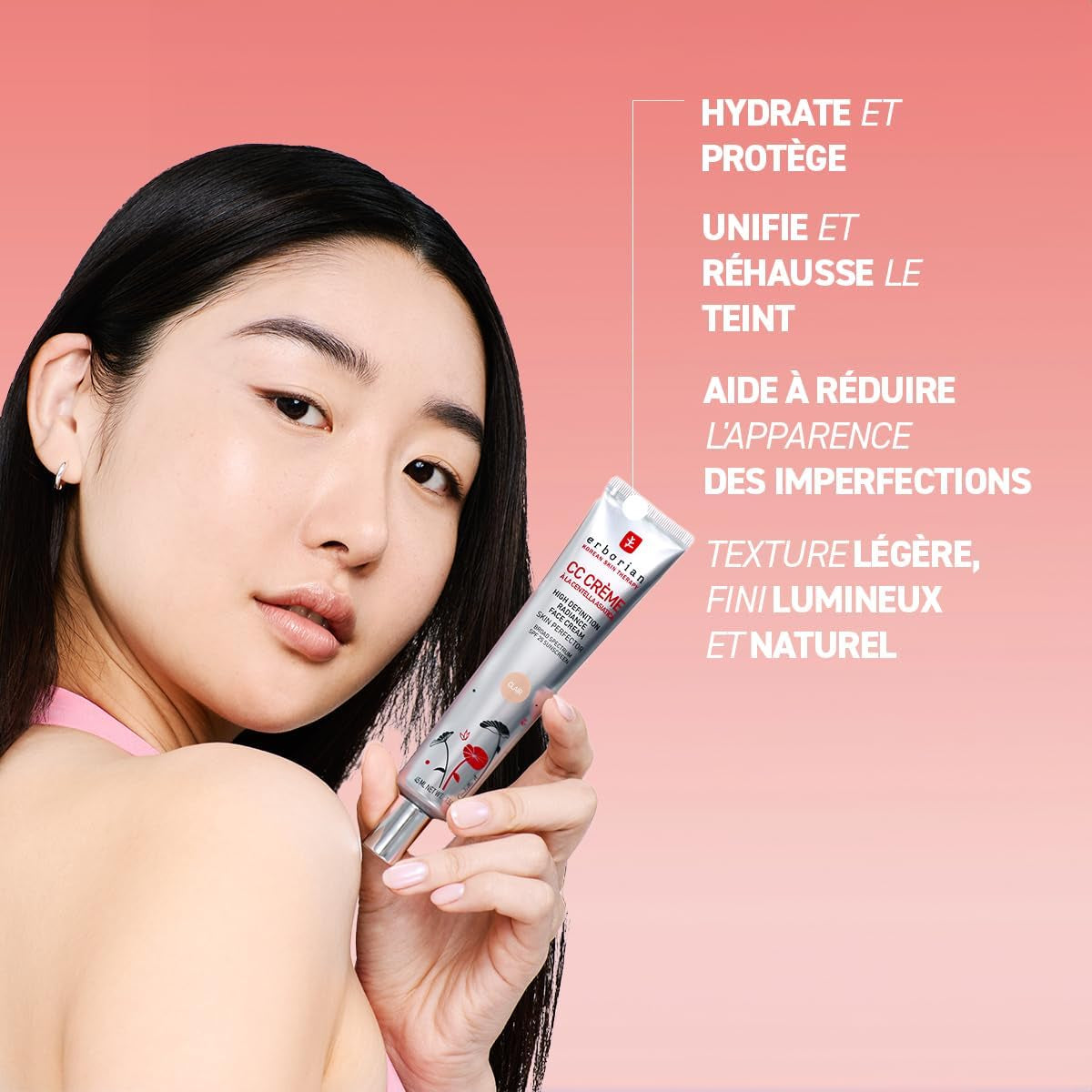 - CC Crème À La Centella Asiatica - Maquillage Et Soin Illuminateur De Teint Haute Définition Pour Visage - Protection Solaire SPF 25 - Soin Cosmétique Coréen