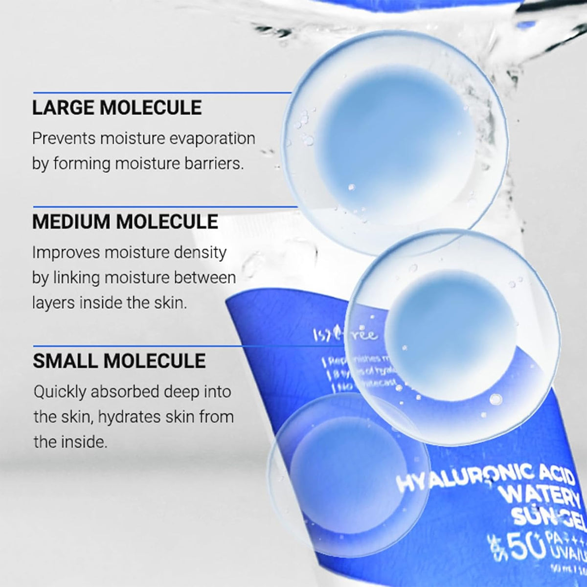 Isntree Watery Sun Gel, protection SPF 50+