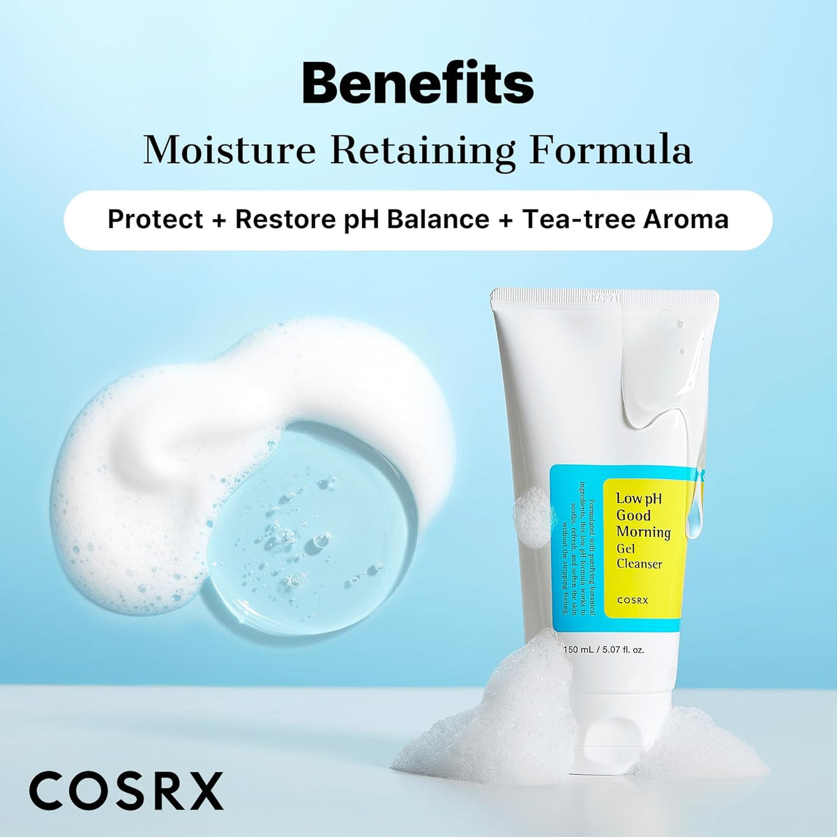 COSRX Good Morning gel nettoyant, application