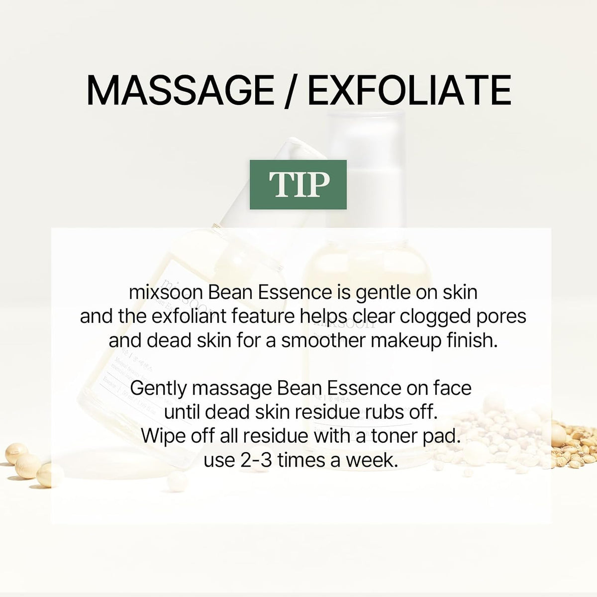 Mixsoon Bean Essence, mode d'emploi