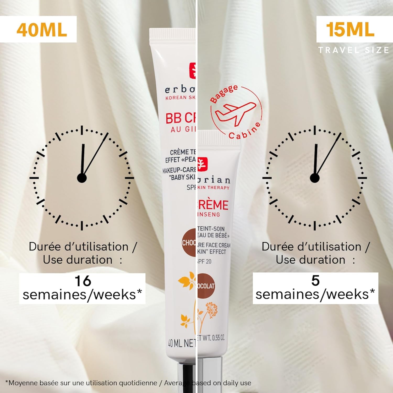 - BB Crème Au Ginseng 5-En-1 - Soin Teinté Perfecteur Effet "Peau De Bébé" - Fond De Teint Couvrant Imperfections - Protection Solaire SPF 20 - Soin Cosmétique Coréen - 15Ml