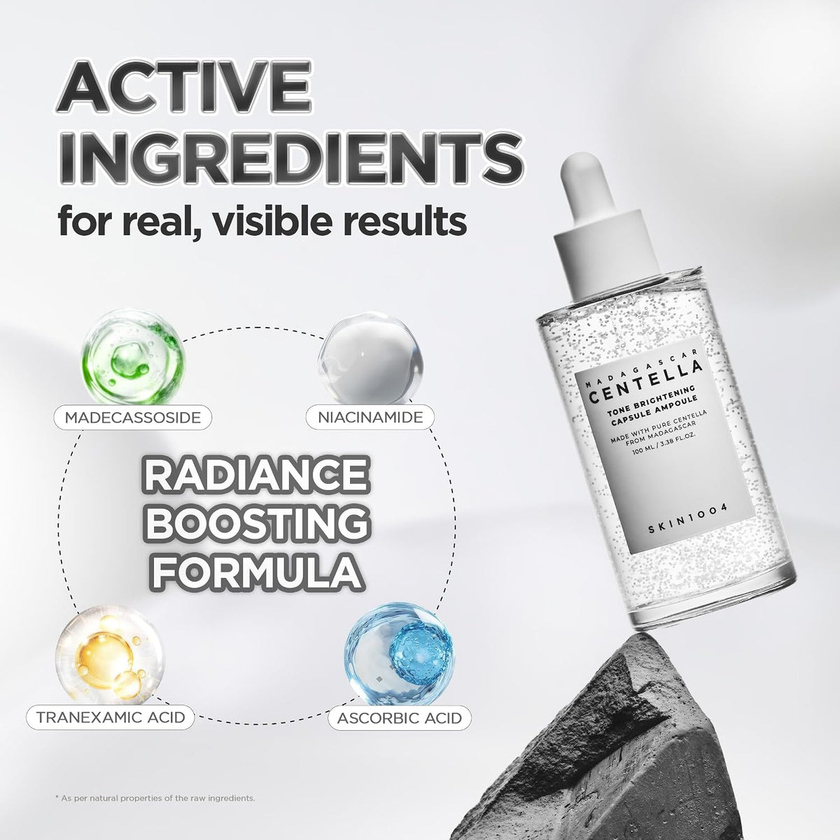 , Madagascar Centella Argile Éclaircissante Capsule Ampoule 100 Ml