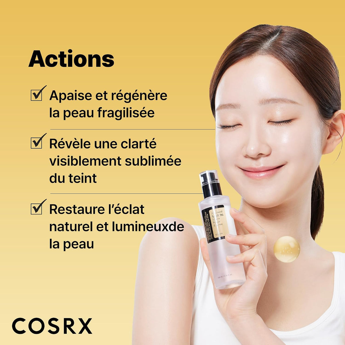 COSRX Snail 96 Mucin Essence, hydratation