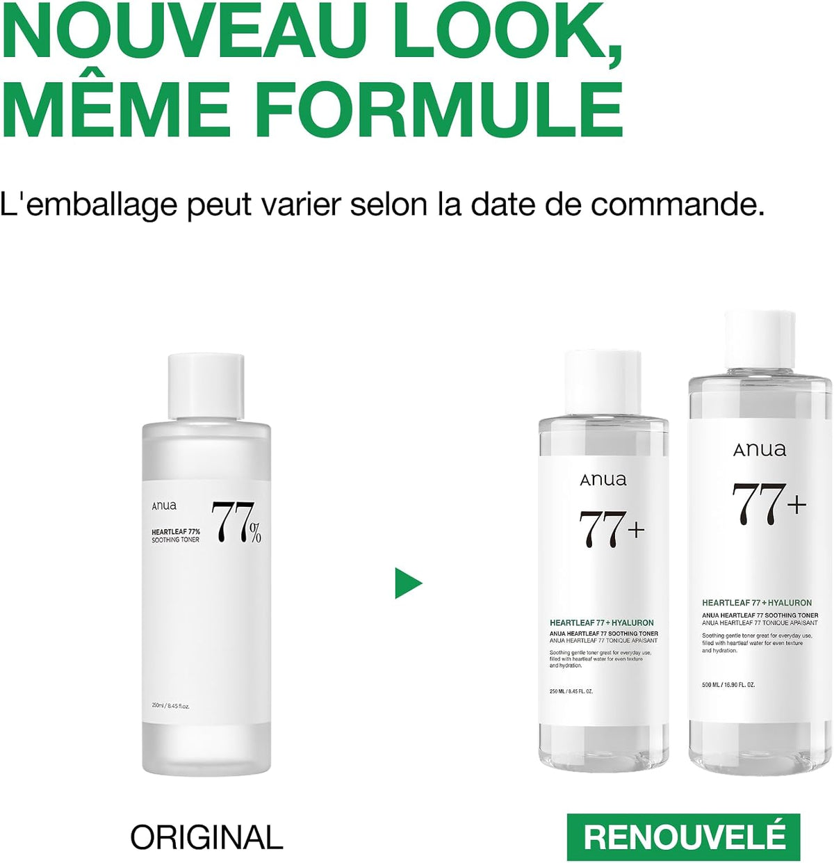Heartleaf 77% Toner Visage – Lotion Tonique Apaisante Et Hydratante Pour Peau Sensible, Rougeurs & Barrière Cutanée, Skincare Coréenne, 250Ml