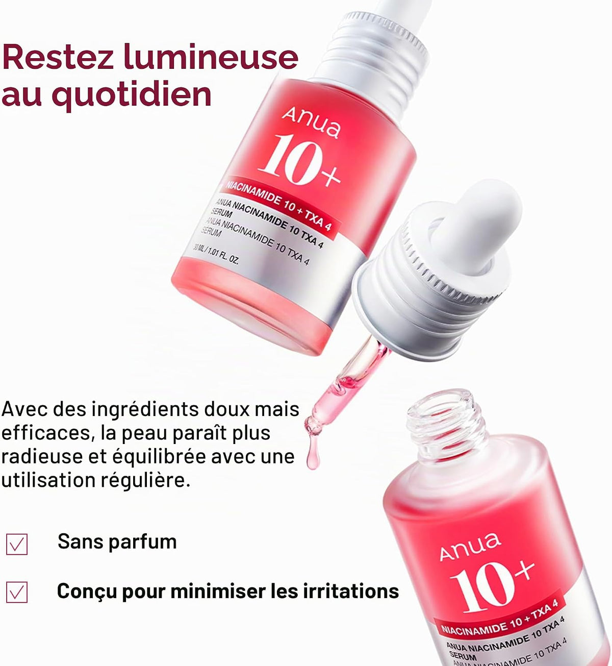 Niacinamide 10% TXA 4 Sérum Éclat – Sérum Visage Hydratant & Anti-Imperfections, Peau Sensible, Skincare Coréenne, 30Ml (30Ml)