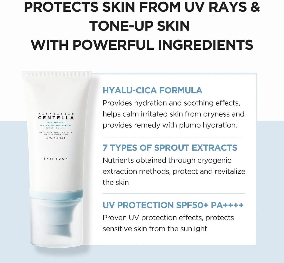 SKIN1004 Hyalu-Cica Sun Serum, mode d'emploi