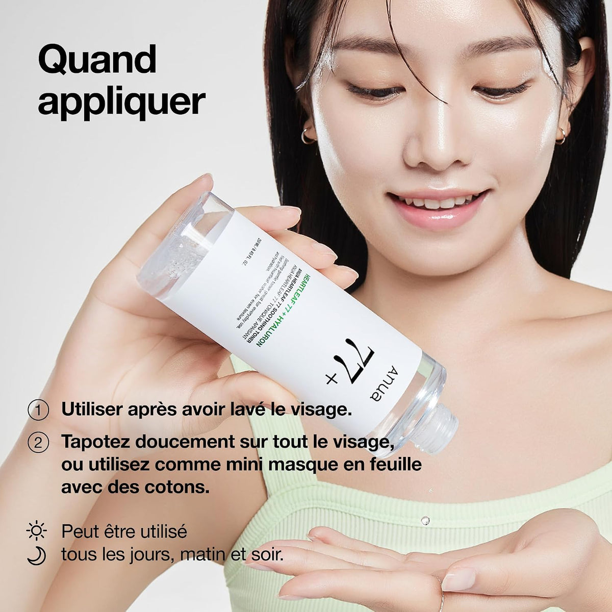 Heartleaf 77% Toner Visage – Lotion Tonique Apaisante Et Hydratante Pour Peau Sensible, Rougeurs & Barrière Cutanée, Skincare Coréenne, 250Ml