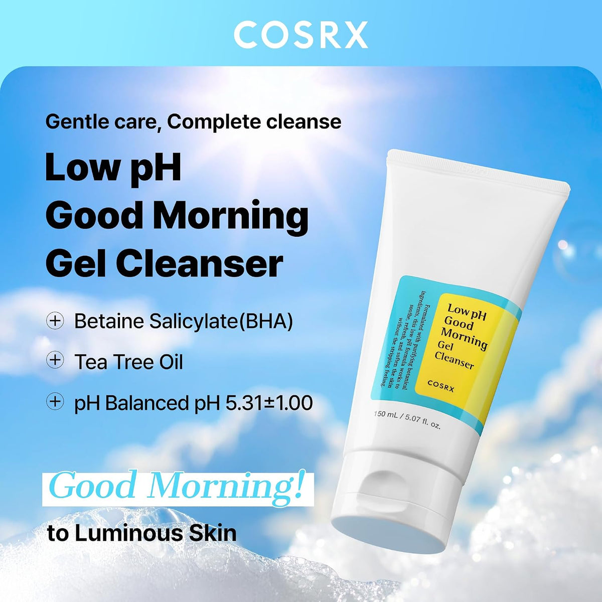 COSRX Good Morning gel nettoyant, texture