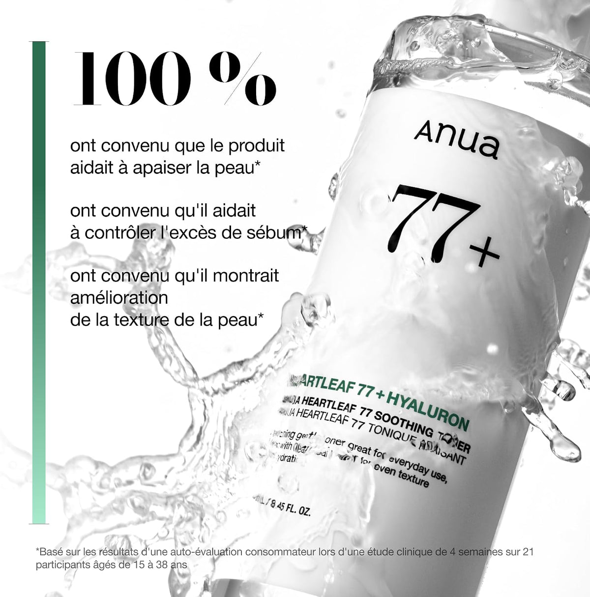 Heartleaf 77% Toner Visage – Lotion Tonique Apaisante Et Hydratante Pour Peau Sensible, Rougeurs & Barrière Cutanée, Skincare Coréenne, 250Ml