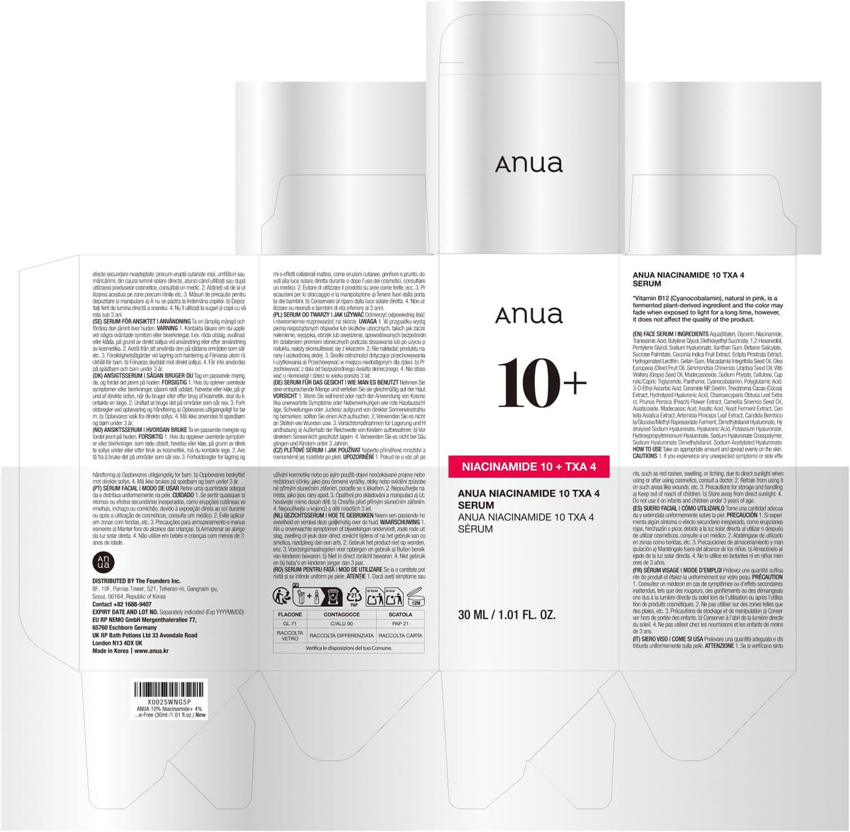 Niacinamide 10% TXA 4 Sérum Éclat – Sérum Visage Hydratant & Anti-Imperfections, Peau Sensible, Skincare Coréenne, 30Ml (30Ml)