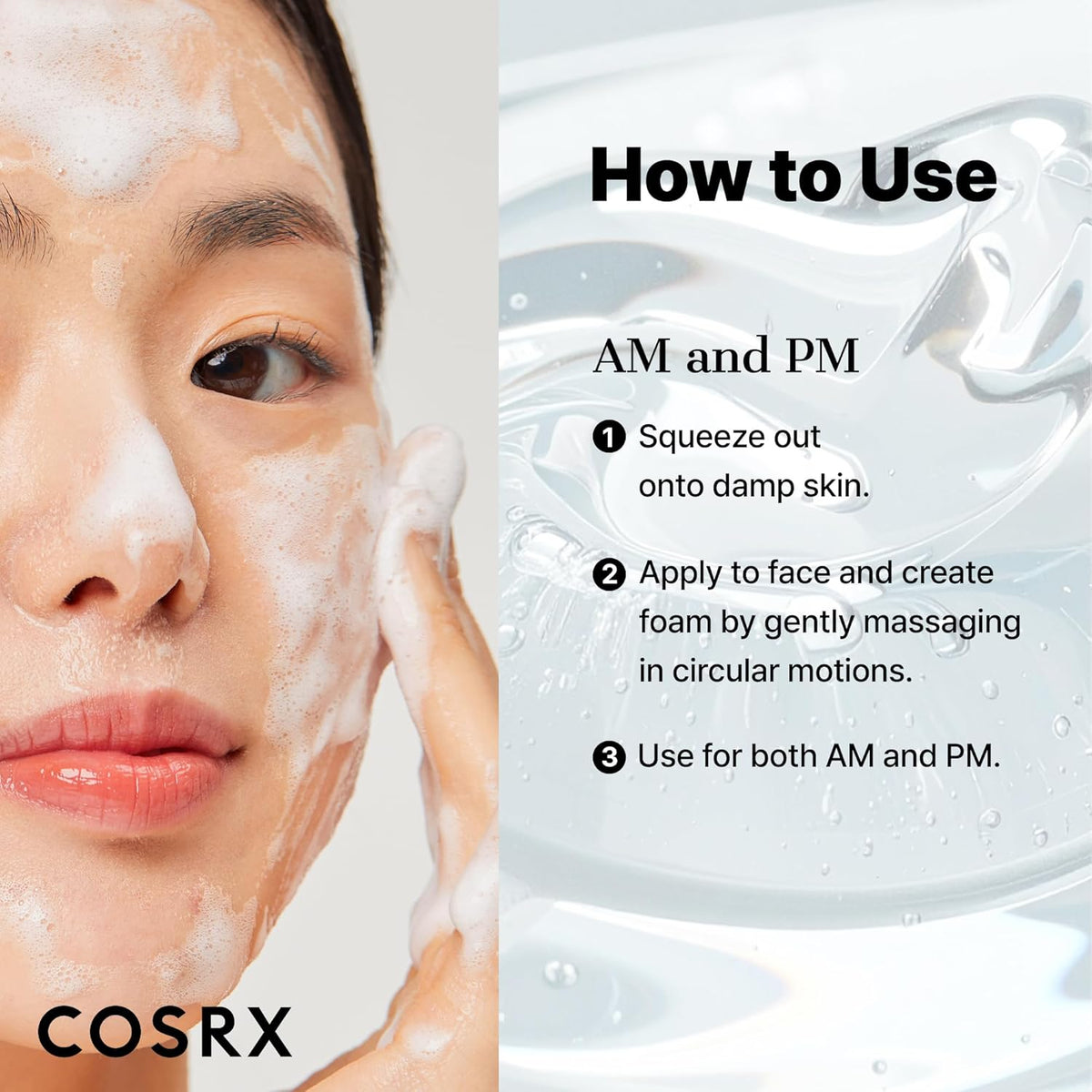 COSRX Good Morning gel nettoyant, ingrédients