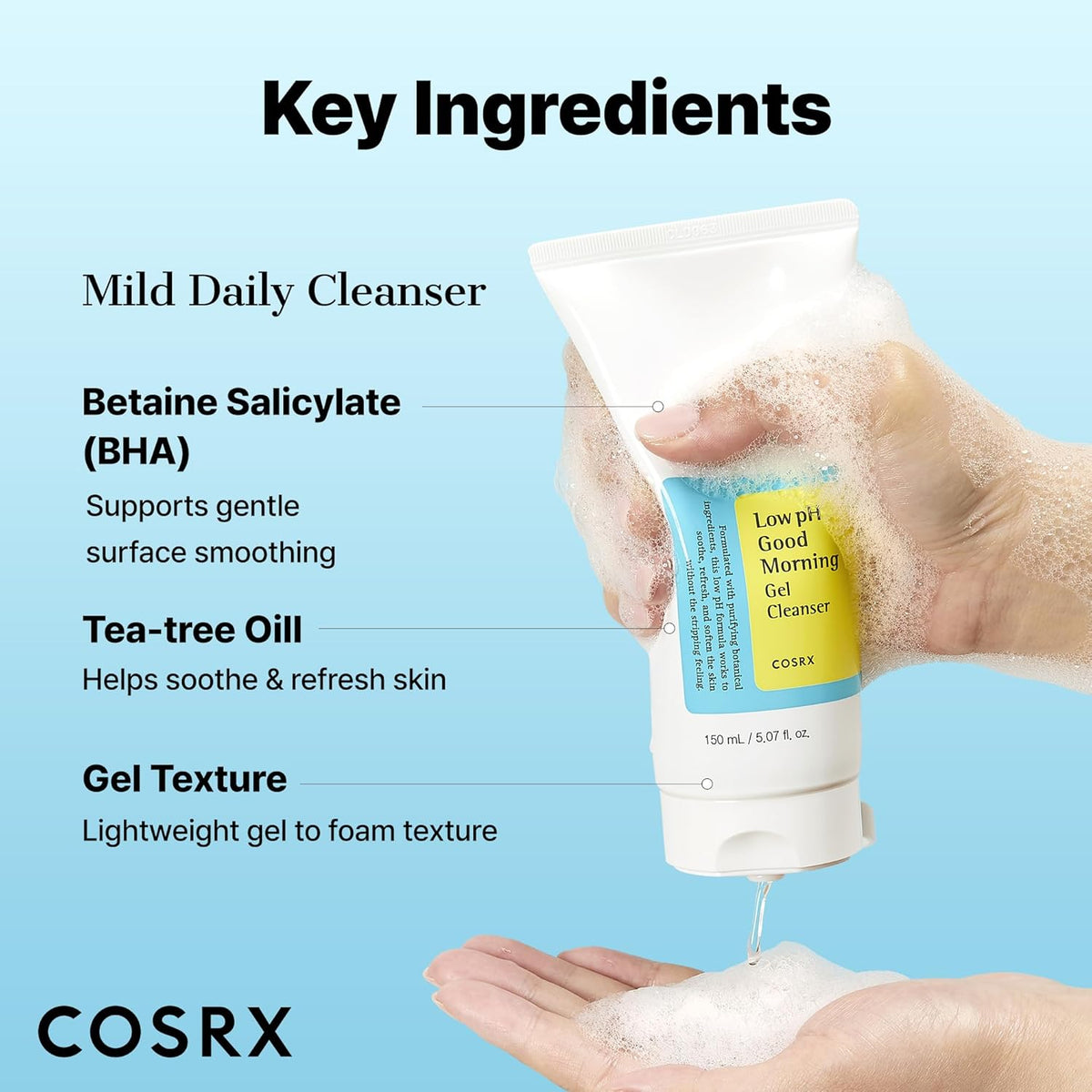 COSRX Good Morning gel nettoyant, pH bas