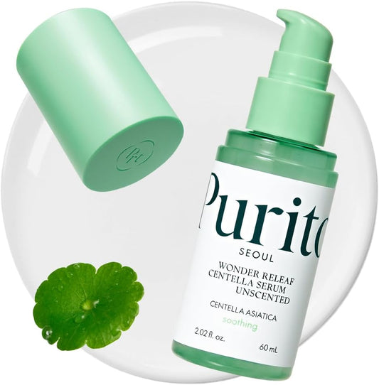 PURITO Centella Unscented Serum, Korean Centella, for All Skin Types, Ampoule, Soothing, Calming, Facial Serum for Face, Vegan & Cruelty-Free, Korean Skin Care, 60Ml 2Fl.Oz