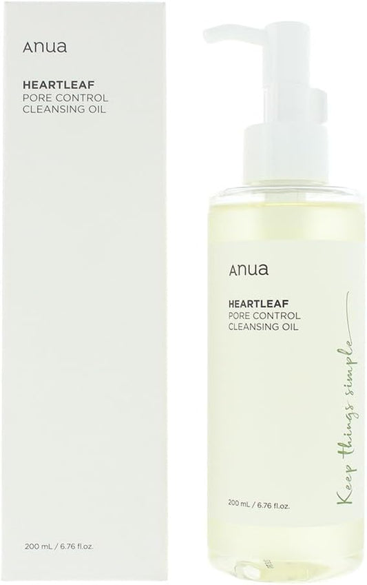 Heartleaf Huile Nettoyante Pour Le Contrôle Des Pores Nettoyant Coréen Pour Le Visage, Élimination Quotidienne Des Points Noirs 6,76 Fl Oz (200 Ml)